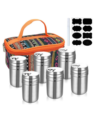 Kit de Molinillos de Especias EZYoutdoor 6 Piezas Acero Inoxidable