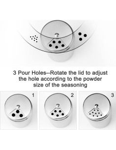 Kit de Molinillos de Especias EZYoutdoor 6 Piezas Acero Inoxidable 2