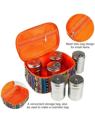 Kit de Molinillos de Especias EZYoutdoor 6 Piezas Acero Inoxidable