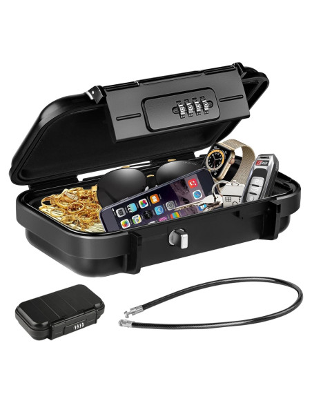 Caja Fuerte Portátil HUANLANG Mini Impermeable 21.6x10.9cm