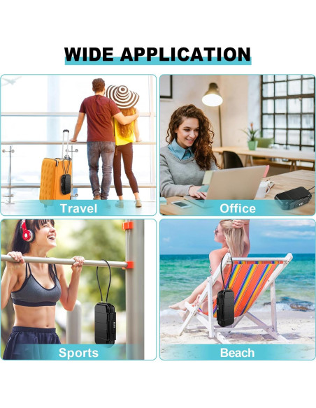 Caja Fuerte Portátil HUANLANG Mini Impermeable 21.6x10.9cm