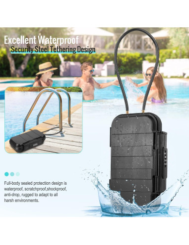 Caja Fuerte Portátil HUANLANG Mini Impermeable 21.6x10.9cm