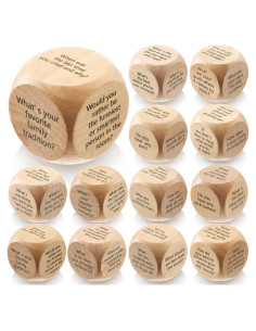 Juego de Dados Rompehielos Hanaive 12 Pcs Madera 4x4 cm