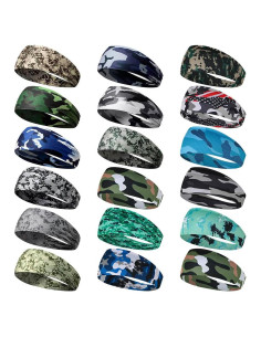18 Bandas Deportivas KABAKE Camuflaje Absorbentes para Sudor