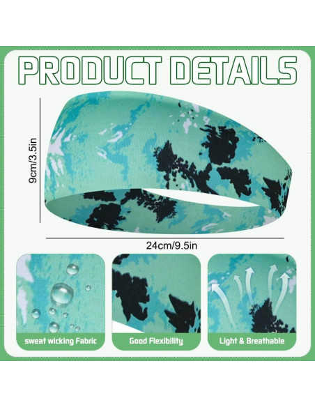 18 Bandas Deportivas KABAKE Camuflaje Absorbentes para Sudor