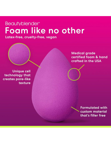 Esponja de Maquillaje Amatista Beautyblender - Reutilizable y Vegana