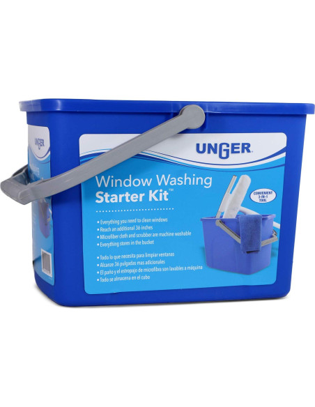 Kit de Inicio Lavado Ventanas Unger 2 en 1 Microfibra 0.91 m