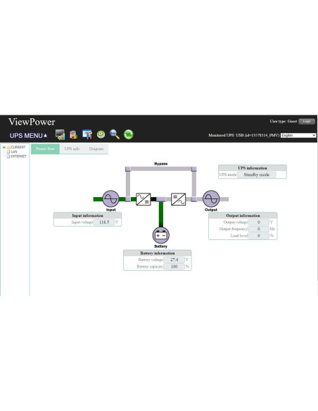 UPS Interactivo OPTI-UPS TS2000E 2000VA 1200W con AVR UPS Interactivo OPTI-UPS TS2000E 2000VA 1200W con AVR