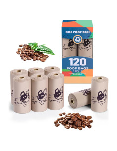 Bolsas Biodegradables para Perros RMancipate - 120 Unidades Aroma Café