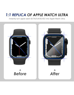 Carcasa Protectora Fullife 2 en 1 para Apple Watch 40mm Negra 2