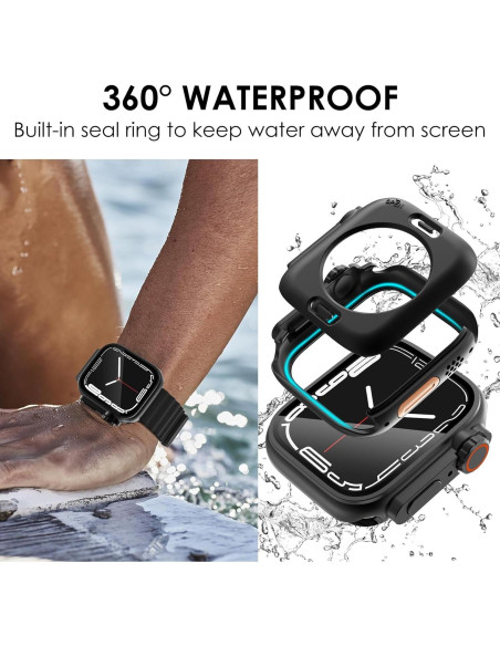 Carcasa Protectora Fullife 2 en 1 para Apple Watch 40mm Negra