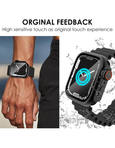 Carcasa Protectora Fullife 2 en 1 para Apple Watch 40mm Negra