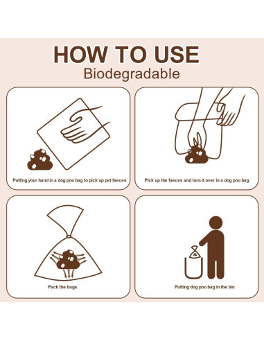 Bolsas Biodegradables para Perros RMancipate - 120 Unidades Aroma Café