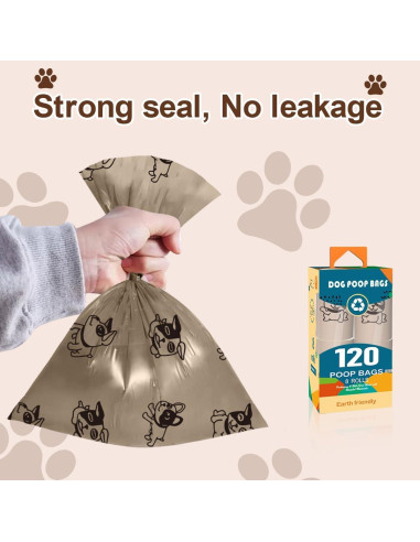 Bolsas Biodegradables para Perros RMancipate - 120 Unidades Aroma Café