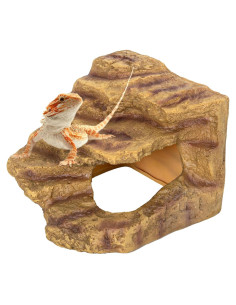 Cueva de Escondite para Reptiles REPTIZOO 17.78cm Resina