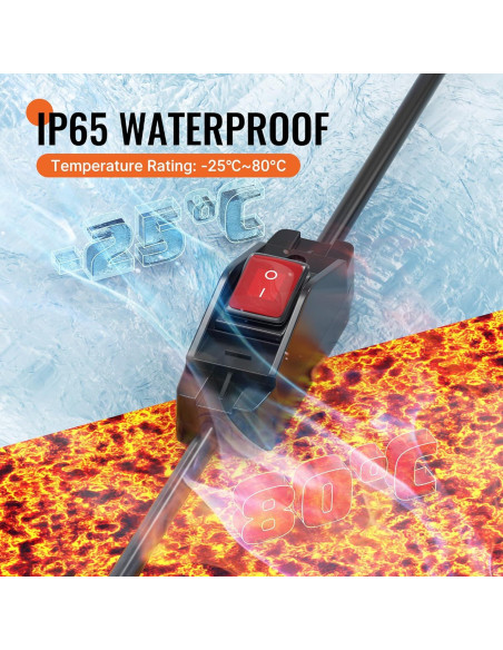 Cable de Extensión 0.61 m Joinfworld con Interruptor Impermeable