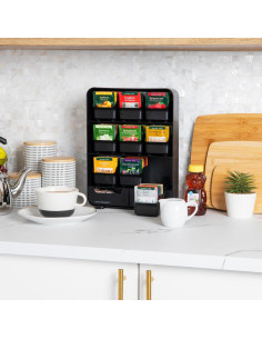 Organizador de Bolsas de Té Mind Reader 11 Cajones Negro 2