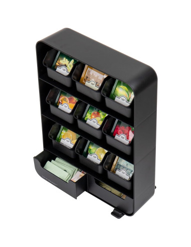 Organizador de Bolsas de Té Mind Reader 11 Cajones Negro