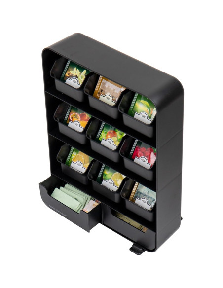 Organizador de Bolsas de Té Mind Reader 11 Cajones Negro