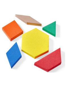 Bloques de Patrón de Espuma Hand2mind - Set de 100 Formas Geométricas