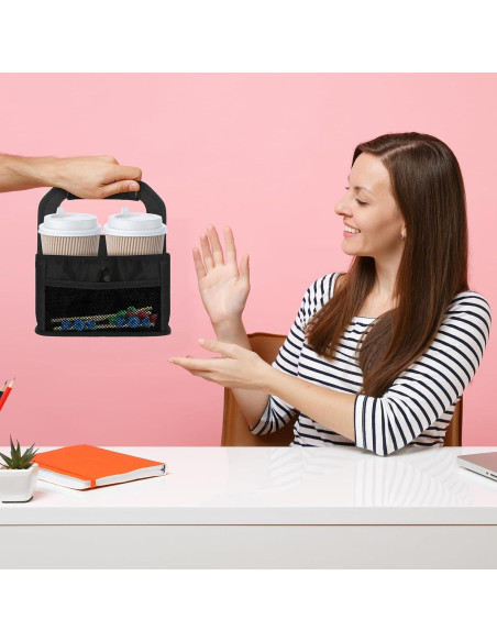 Portavasos Reutilizable slcinwzdt Negro para 4 Bebidas