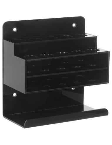 Soporte de Marcadores de Acrílico Negro MyGift con Bandeja para Borrador