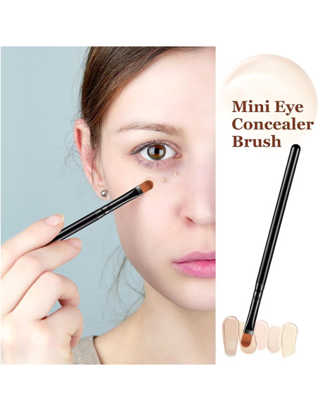 12 Pinceles Correctores de Maquillaje Patelai - Fibra Sintética