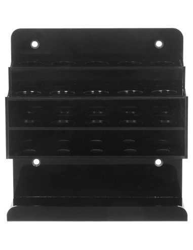 Soporte de Marcadores de Acrílico Negro MyGift con Bandeja para Borrador