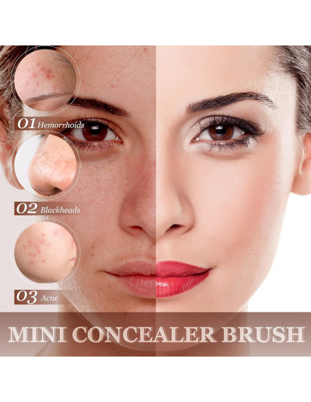 12 Pinceles Correctores de Maquillaje Patelai - Fibra Sintética