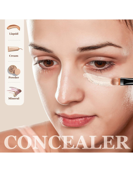 12 Pinceles Correctores de Maquillaje Patelai - Fibra Sintética