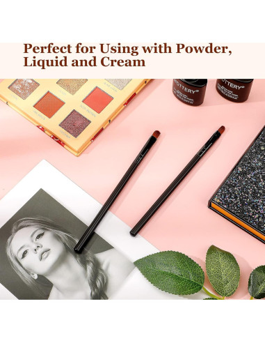 12 Pinceles Correctores de Maquillaje Patelai - Fibra Sintética