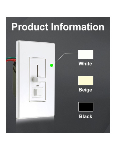 Regulador de Luz Deslizante Cloudy Bay 600W Blanco