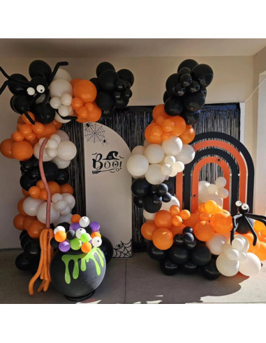 Kit de Arco de Globos Negros 120pcs - Decoración Fiesta Cumpleaños