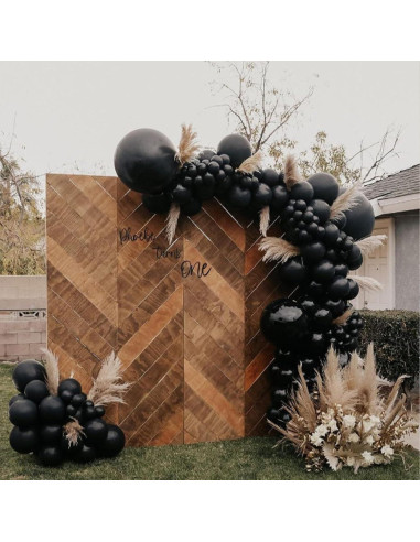 Kit de Arco de Globos Negros 120pcs - Decoración Fiesta Cumpleaños