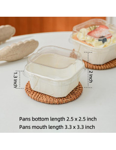 50 Moldes para Hornear Roppolo 5oz con Tapa Transparente 2