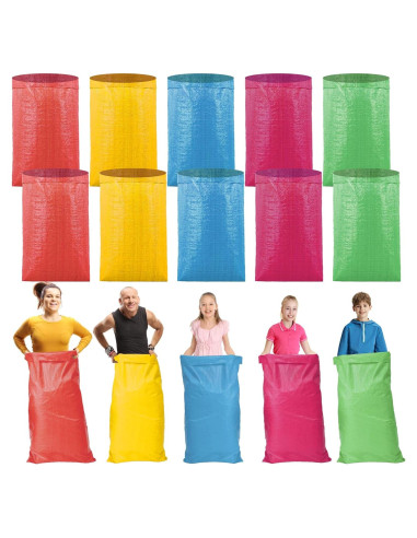 10 Bolsas de Carrera de Sacos de Papa WSFSLJWDW Coloridas 73.66x99.06cm