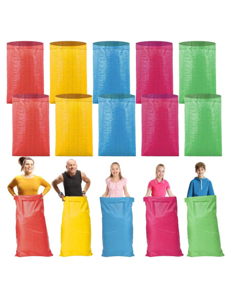 10 Bolsas de Carrera de Sacos de Papa WSFSLJWDW Coloridas 73.66x99.06cm