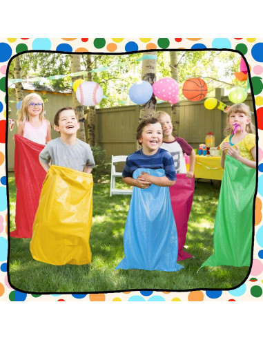 10 Bolsas de Carrera de Sacos de Papa WSFSLJWDW Coloridas 73.66x99.06cm