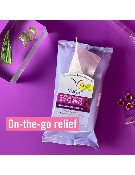 Toallitas Vaginales Medicadas Vagisil 20 Unidades Alivio Picazón