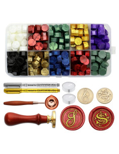 Kit de Sello de Cera Andotopee con 200 Perlas y 2 Cabezas S