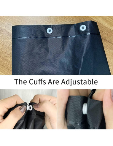 2 Ponchos de Lluvia Reutilizables Roctee para Adultos - Negro