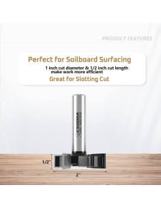 Fresa de Superficie CNC CSOOM 3PCS 12.7mm Eje 50.8mm Diámetro 2