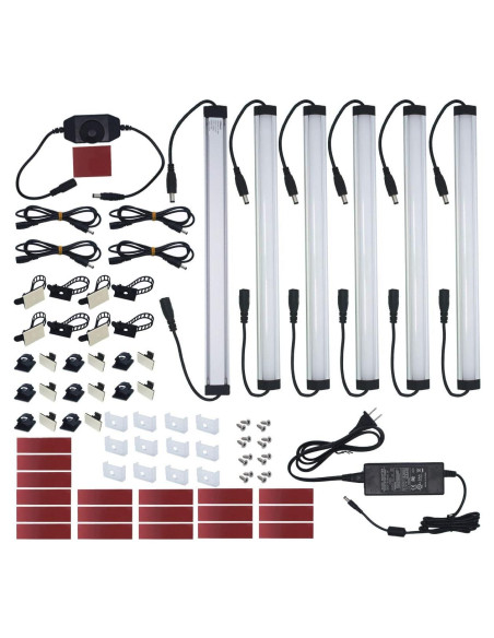 Kit de Iluminación LED Bajo Gabinete 6 Piezas 31W 2000 Lúmenes