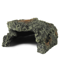 Cueva de roca de resina IBWell para reptiles 19x16cm