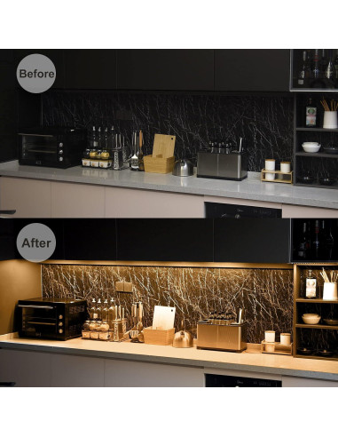 Kit de Iluminación LED Bajo Gabinete 6 Piezas 31W 2000 Lúmenes