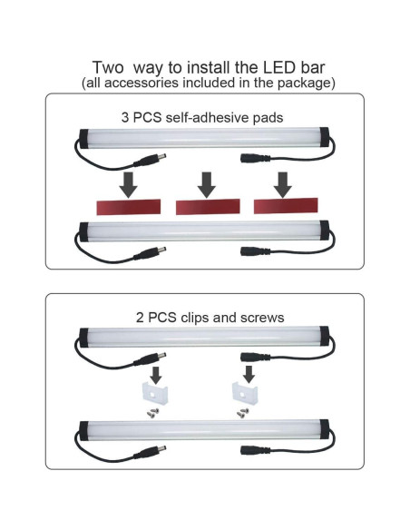 Kit de Iluminación LED Bajo Gabinete 6 Piezas 31W 2000 Lúmenes