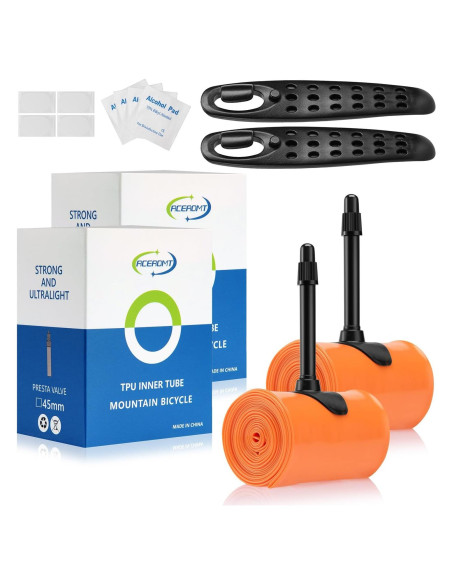 Tubo Interno TPU ACEROMT 700c x 18-32c con Válvulas Presta 45mm