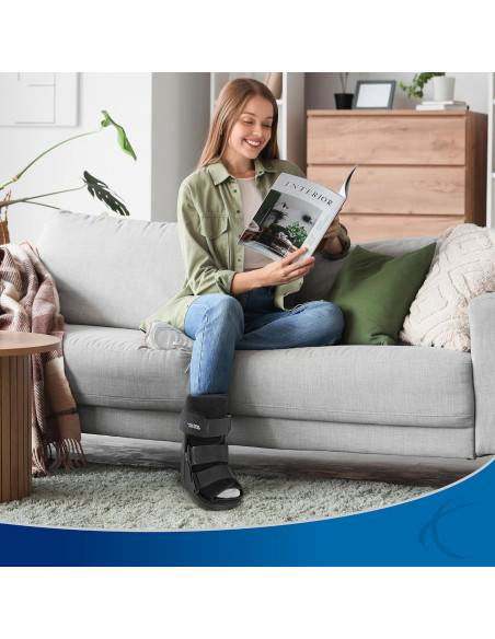 Botín de Fractura Corto Cam Walker United Ortho Negro Extra Pequeño