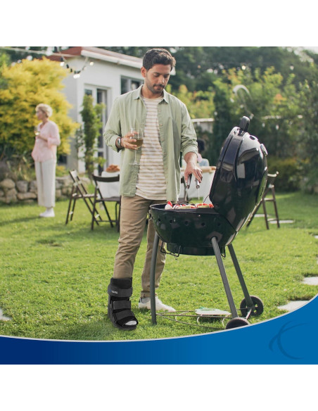 Botín de Fractura Corto Cam Walker United Ortho Negro Extra Pequeño