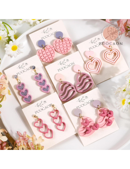 Cortadores de Arcilla de Polímero Puocaon Corazón - 8 Piezas